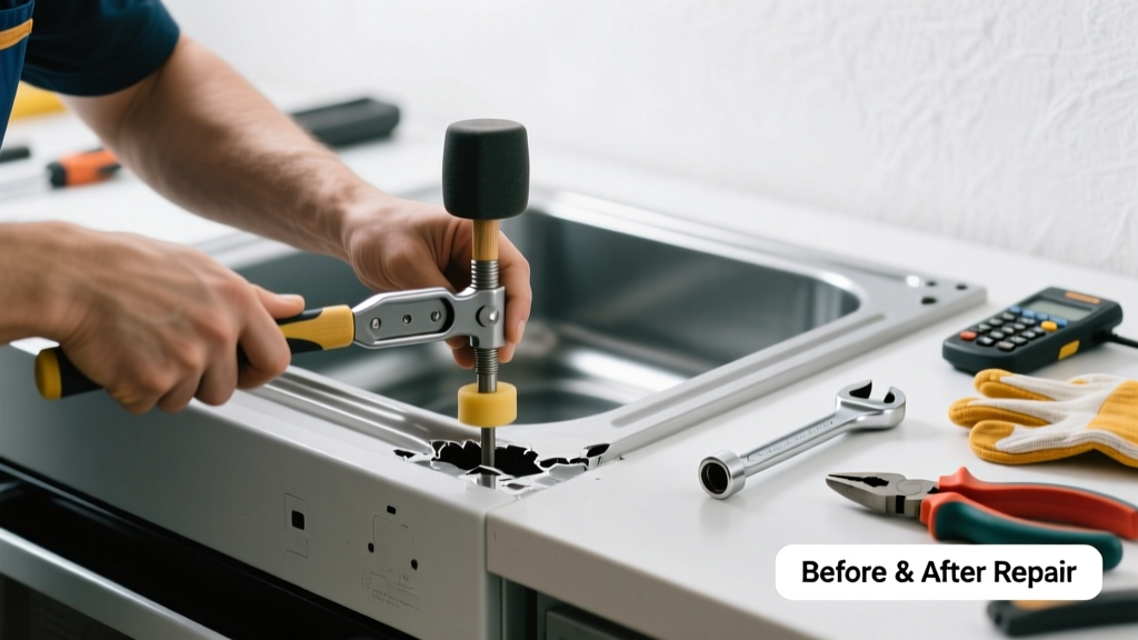 How to Fix a Dented Housing Unit on Appliances
