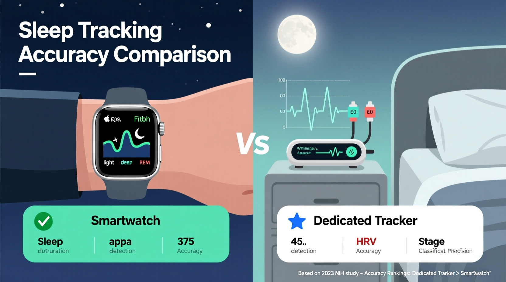 smartwatch sleep tracking vs dedicated sleep tracker which data is more accurate