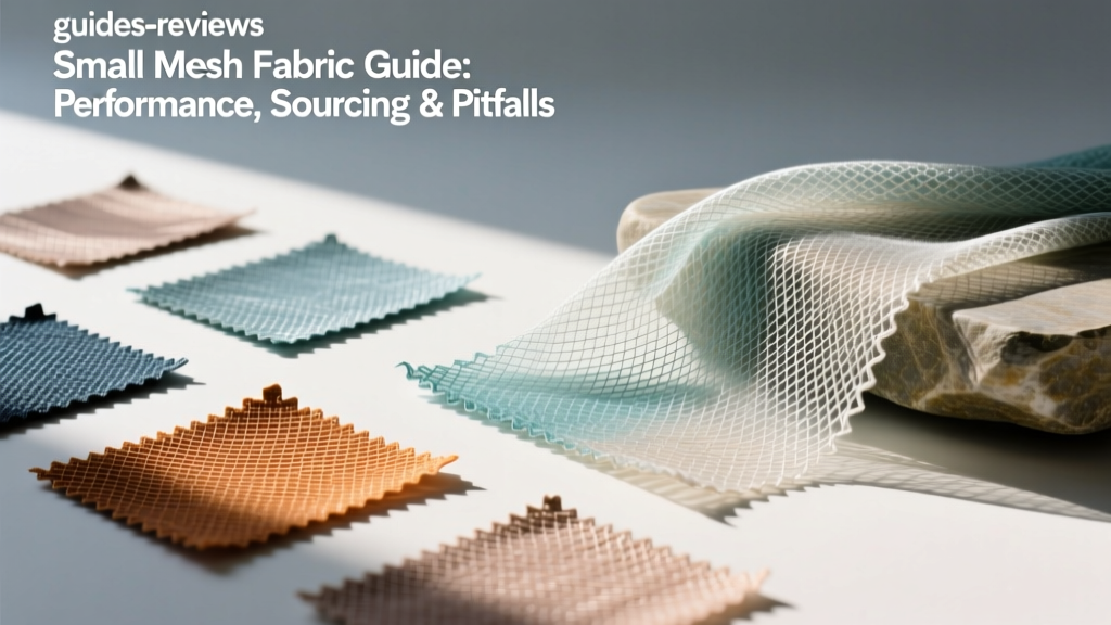 Small Mesh Fabric Guide: Performance, Sourcing & Pitfalls
