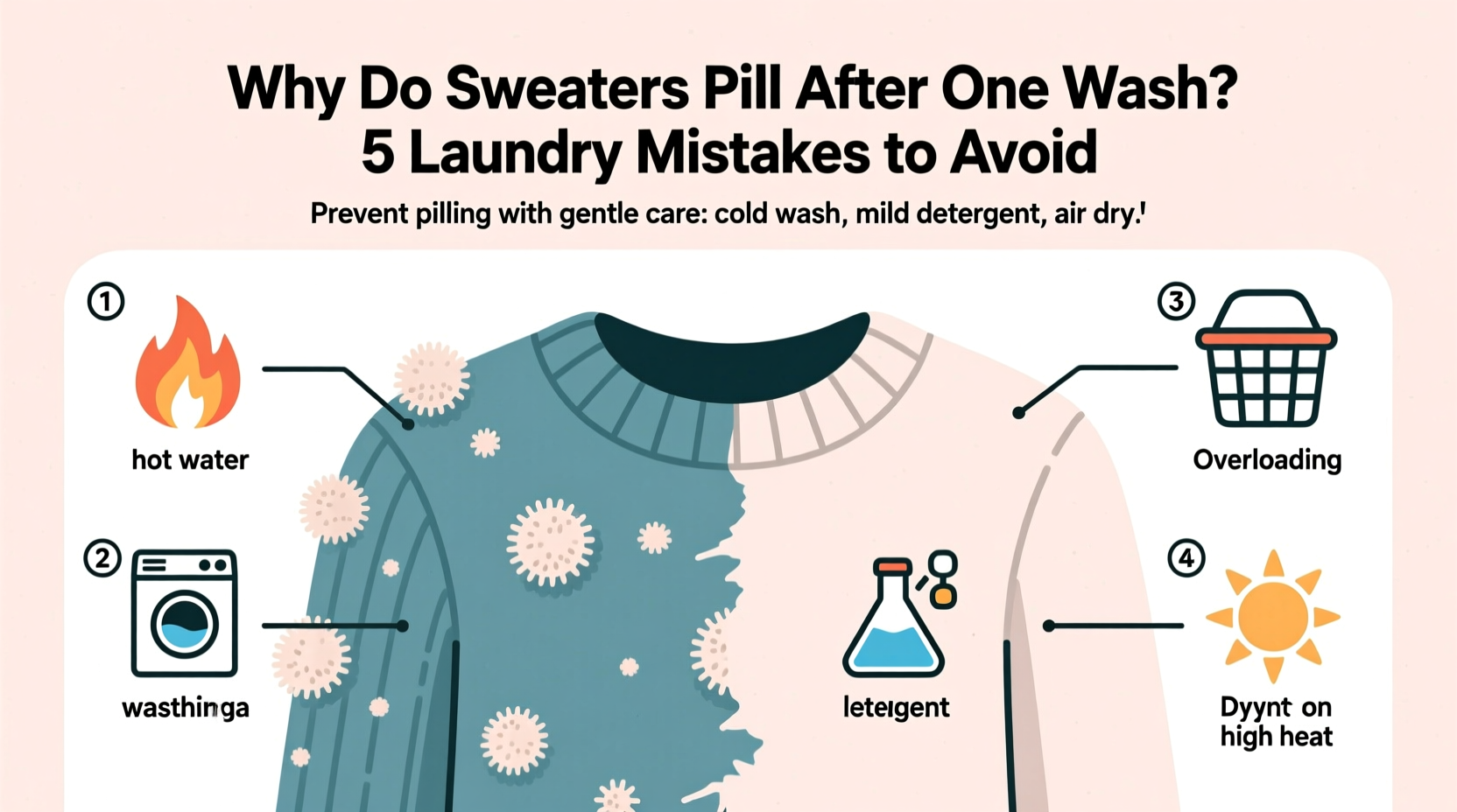 why do my sweaters pill after one wash laundry mistakes to avoid