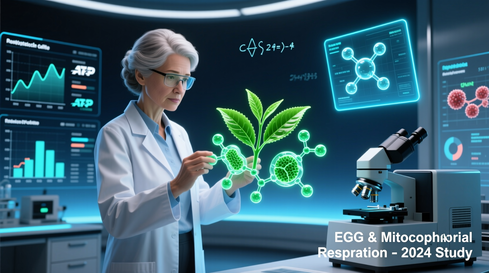 Scientist examining metabolic effects of green tea