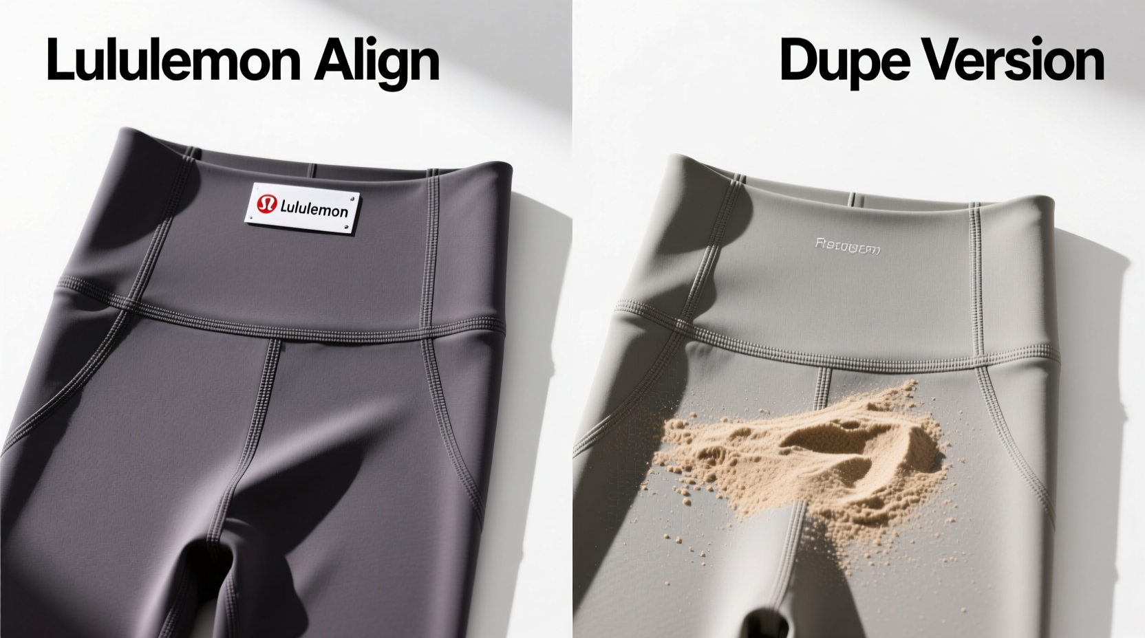 lululemon align vs dupe leggings fabric quality and pilling tests