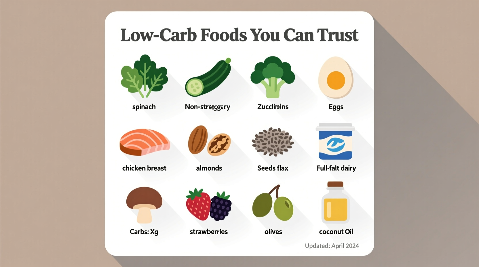 what foods are low in carbohydrates