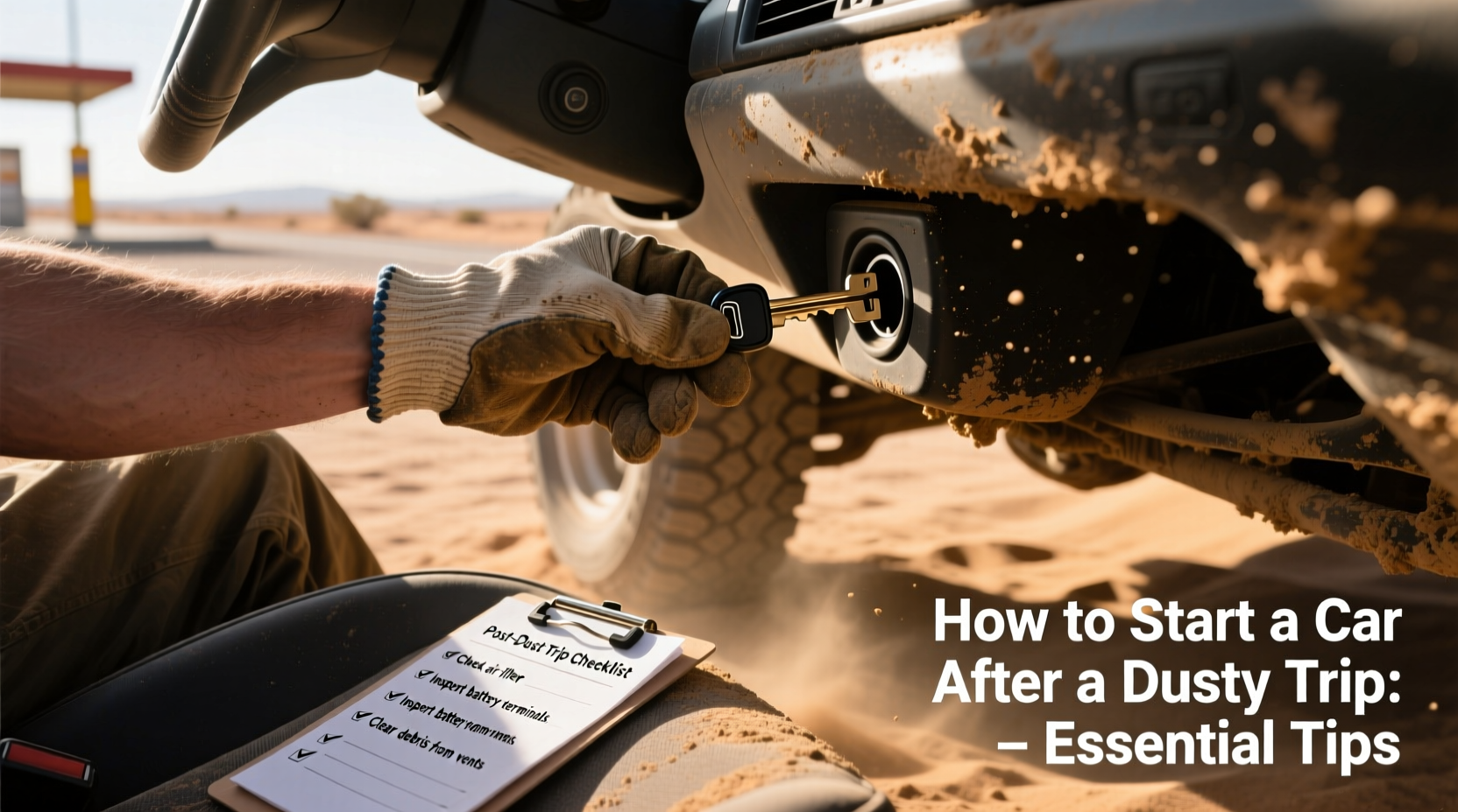 a dusty trip how to start car