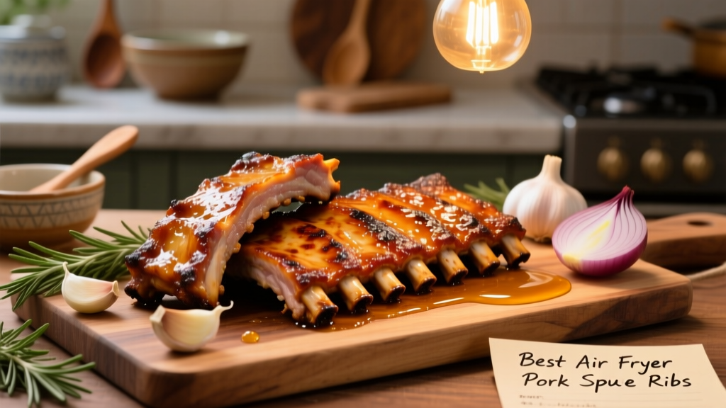 Crispy Air Fryer Pork Spare Ribs Recipe (Tender!)