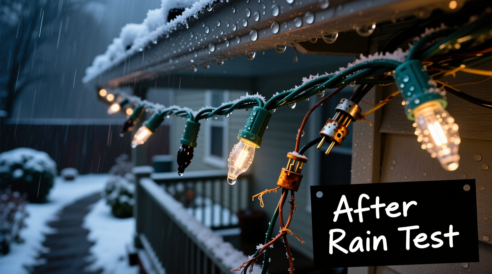 why did my christmas lights stop working after rain waterproofing tips