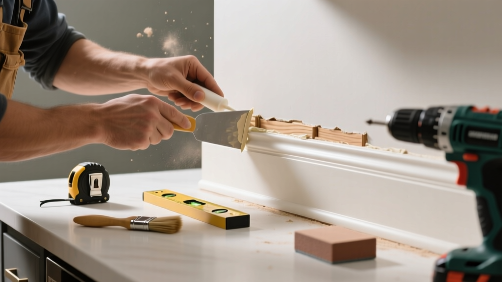 Fixing Crown Molding Gaps in the Kitchen