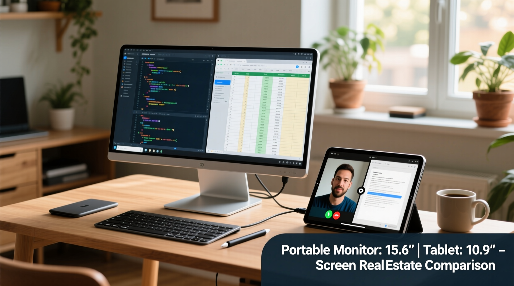 portable monitor vs tablet for working remotely which offers better screen real estate