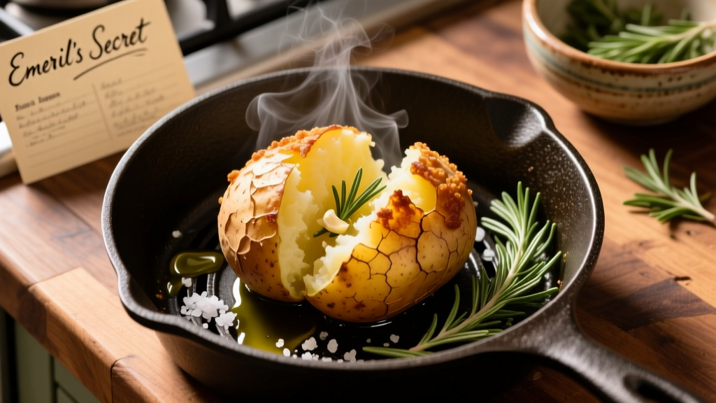 Emeril-Style Baked Potato in Air Fryer (Crispy & Fluffy!)