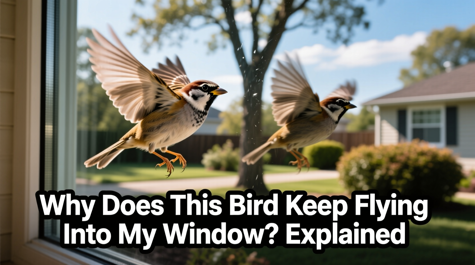 why does this bird keep flying into my window