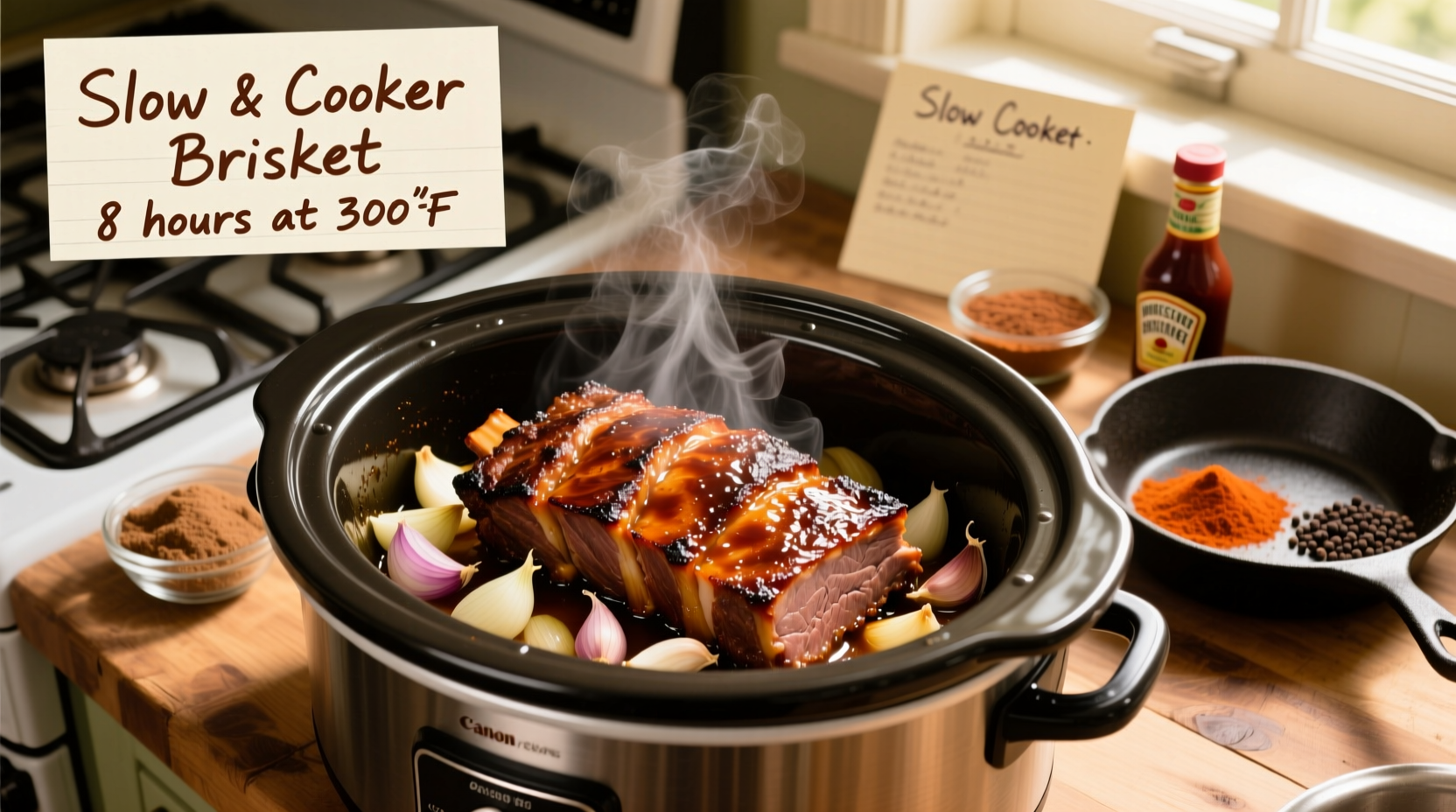 how to make brisket in slow cooker