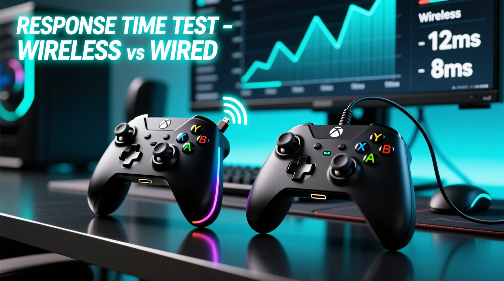 wireless gaming controller vs wired response time tested for competitive play