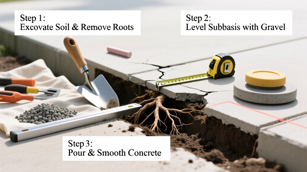 Fix Tree Root Lifting Sidewalk: DIY Repair Guide