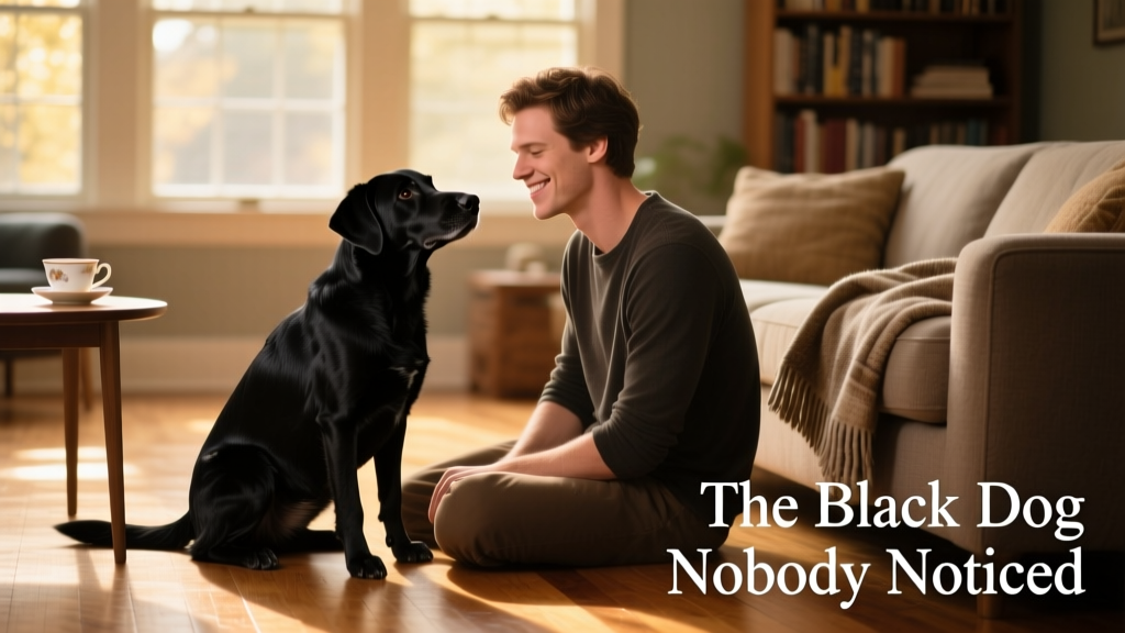 Vinny sitting calmly beside Robin on a sunlit living room floor, looking relaxed and affectionate