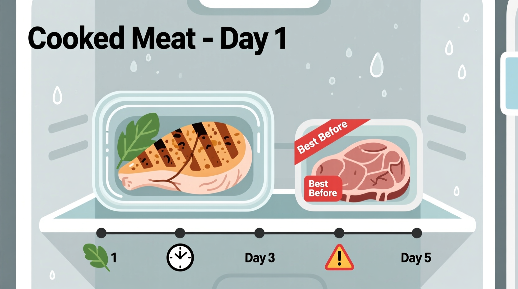 how long does cooked meat last in fridge