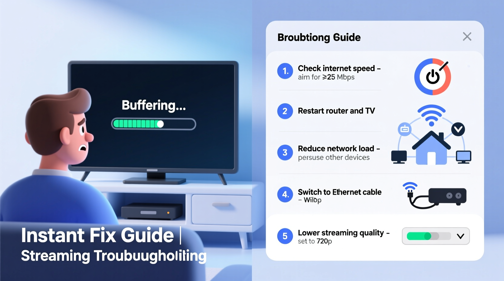 why does my tv buffer during streaming and how to fix it instantly