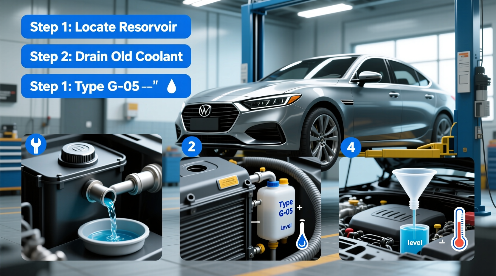 how to change coolant in car