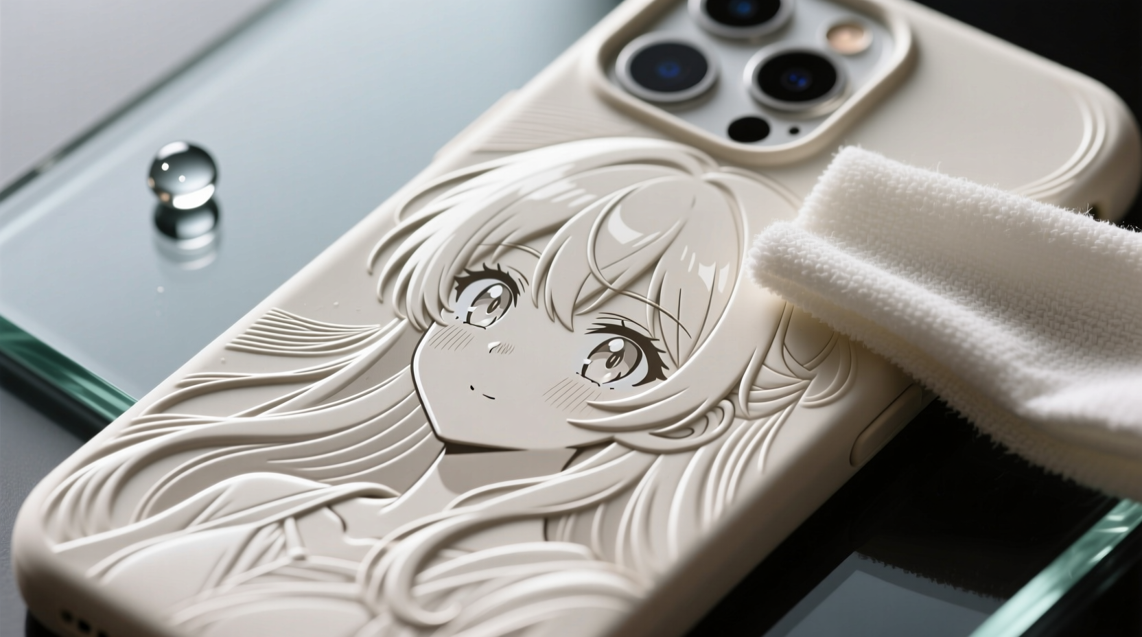 how to clean embossed anime phone cases