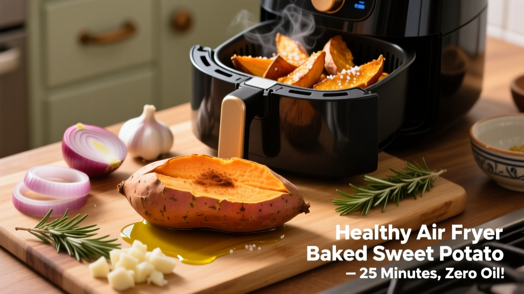 Healthy Air Fryer Baked Sweet Potato Recipe