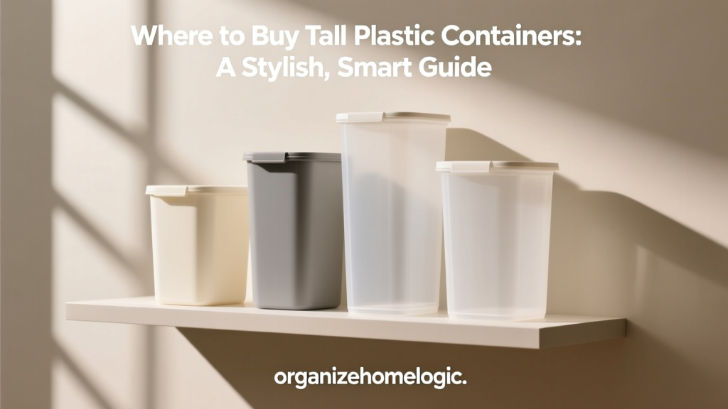 Where to Buy Tall Plastic Containers: A Stylish, Smart Guide