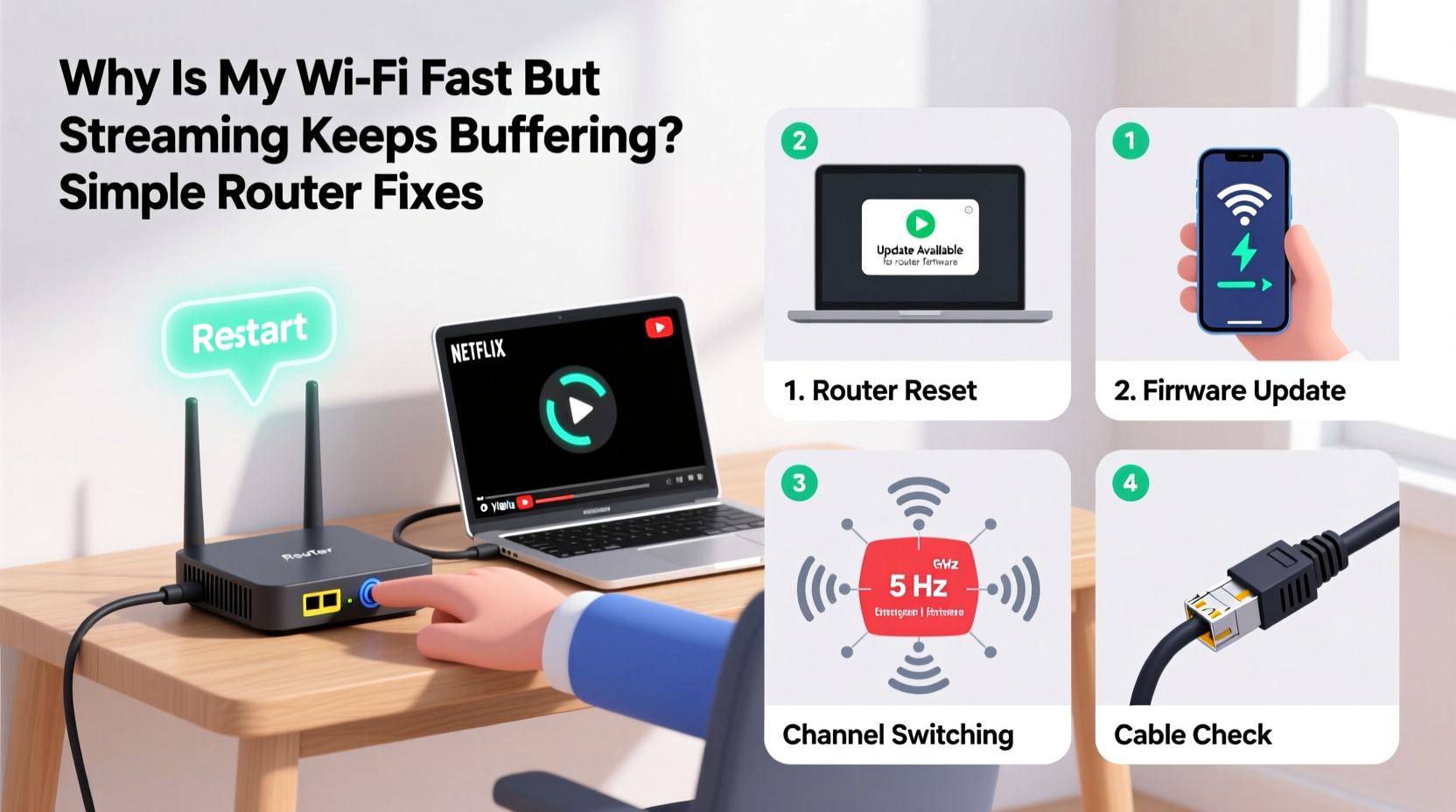 why is my wifi fast but streaming keeps buffering simple router fixes