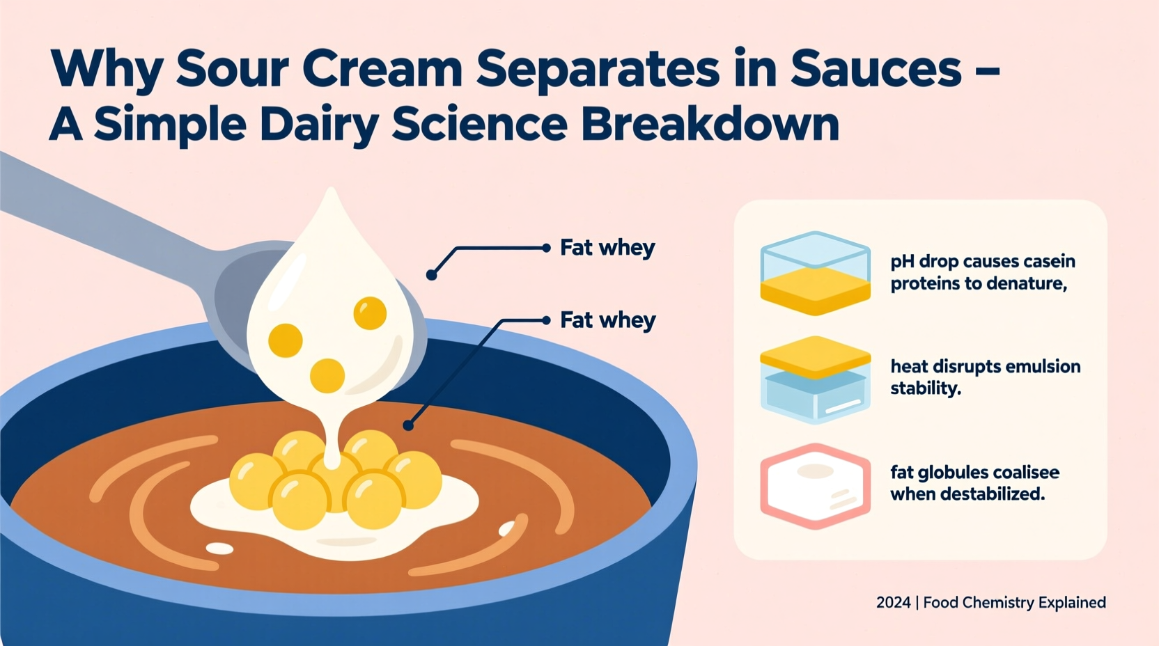 why does my sour cream separate in sauces dairy science explained simply
