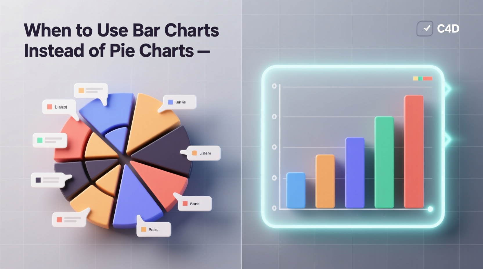 when to use bar charts instead of pie charts