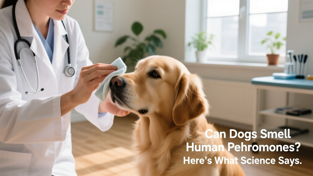 A veterinarian demonstrating proper nose-wiping technique on a dog, emphasizing gentle care for sensitive nasal tissue