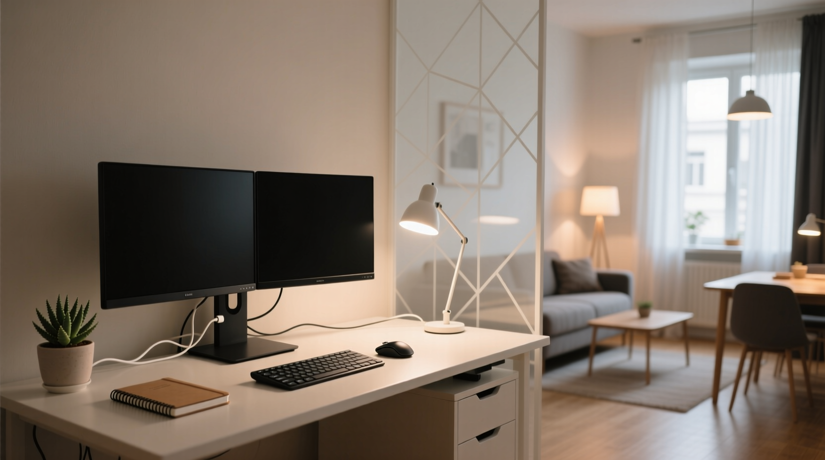 how to set up a distraction free workspace in a shared living area