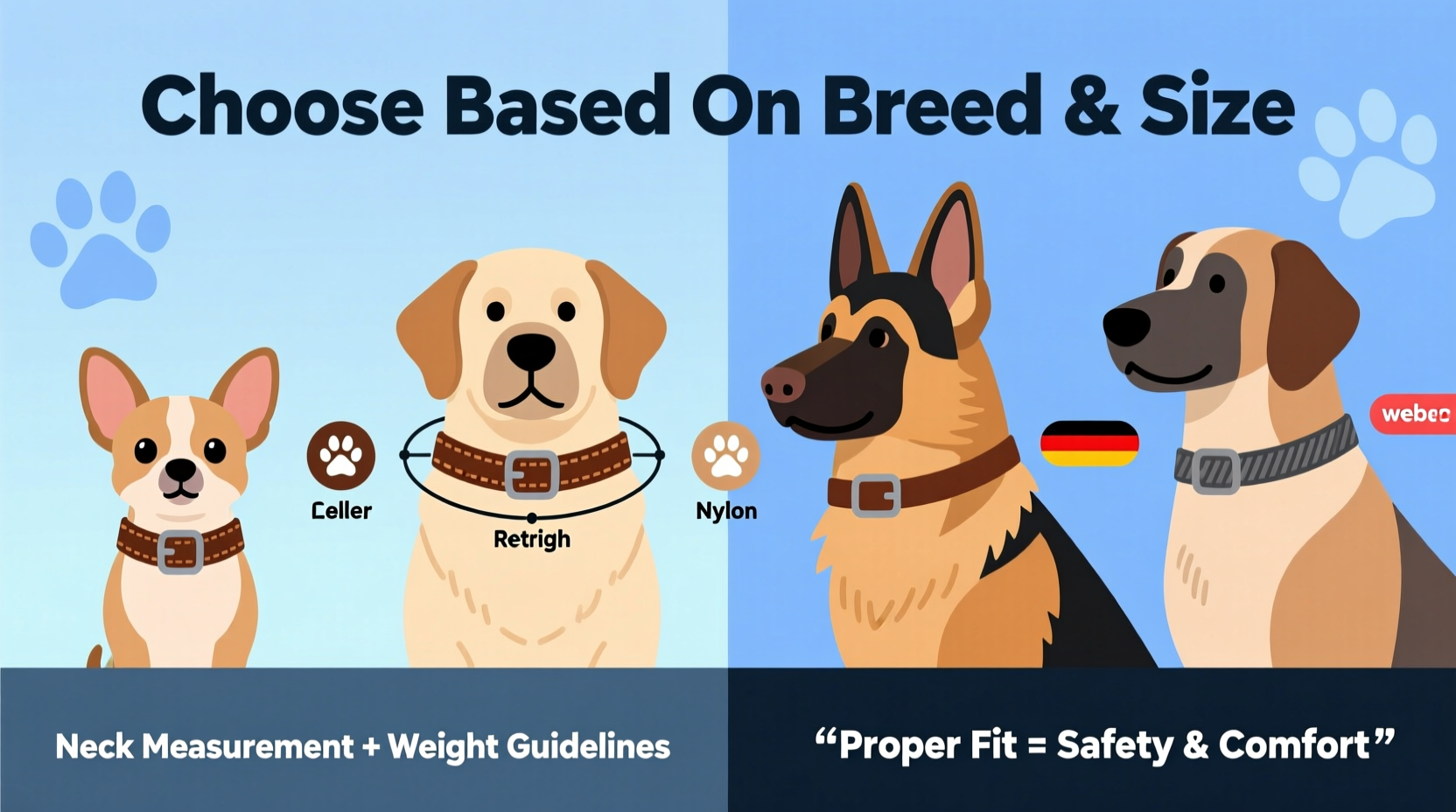 how to choose the right collar for your dog based on breed and size