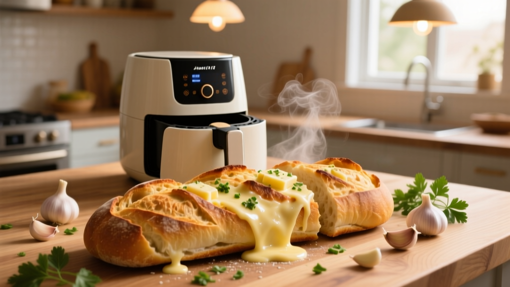Air Fryer Garlic Bread: Crispy, Golden & Ready in 8 Min