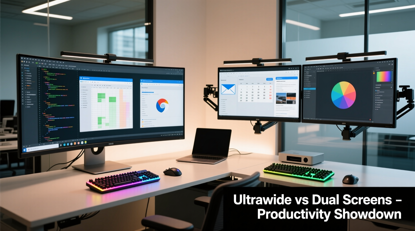 ultrawide monitor vs dual screens for productivity setup