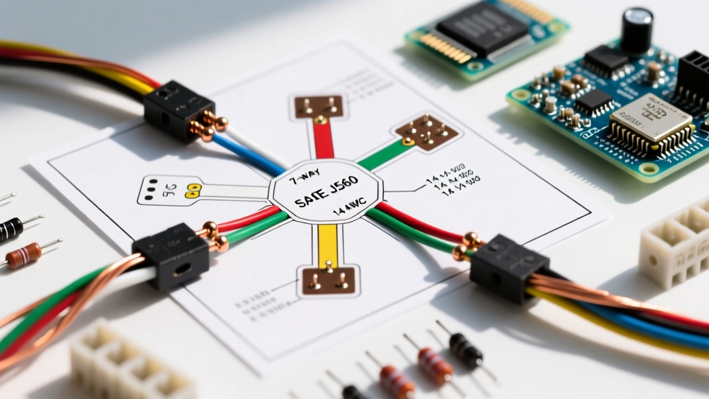 Standard Wiring Diagram for Semi Trailer Lights: 7-Way SAE J560