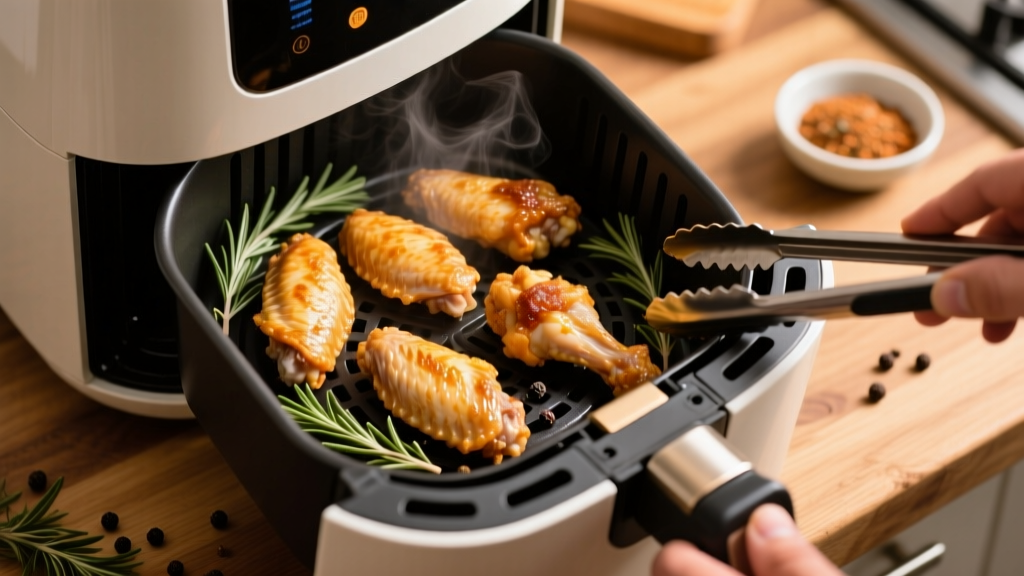 Crispy Frozen Chicken Wings in Air Fryer Oven