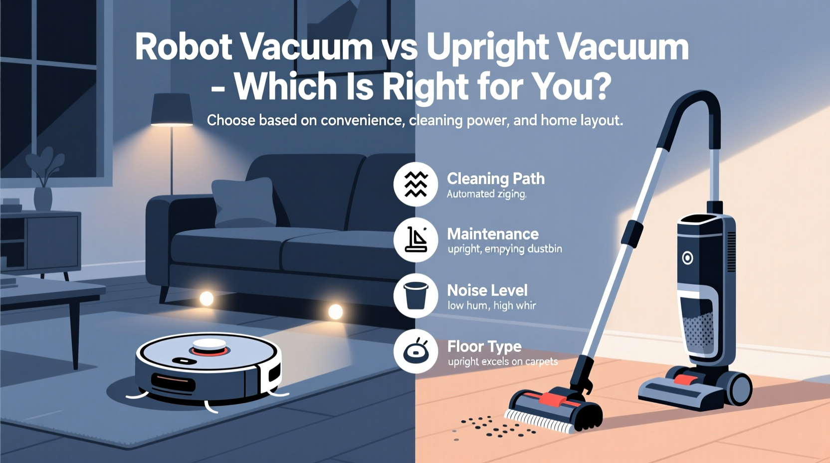 how to choose between a robot vacuum and a regular upright