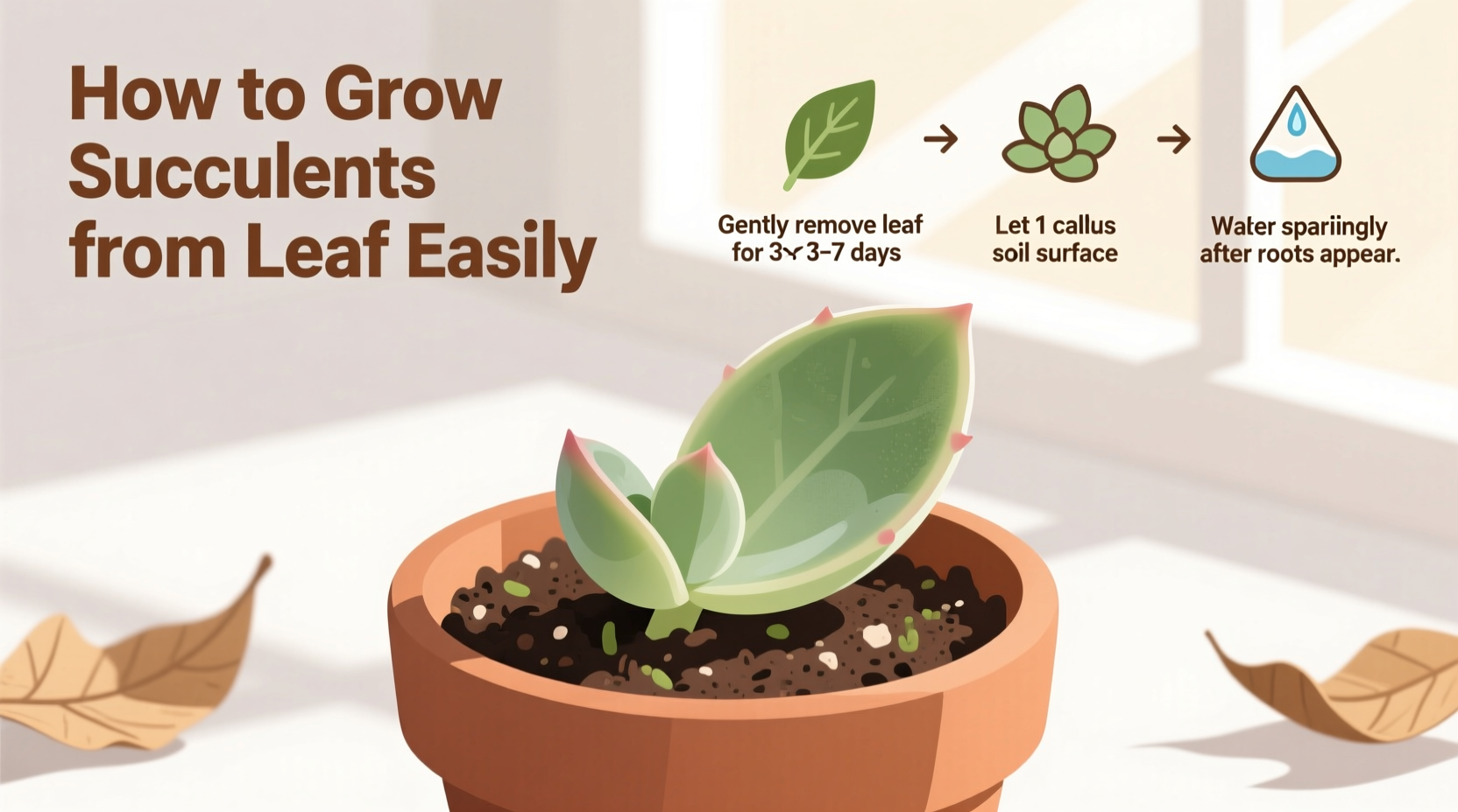 Grow Succulents from Leaf in 5 Steps | TheHomeSprouts