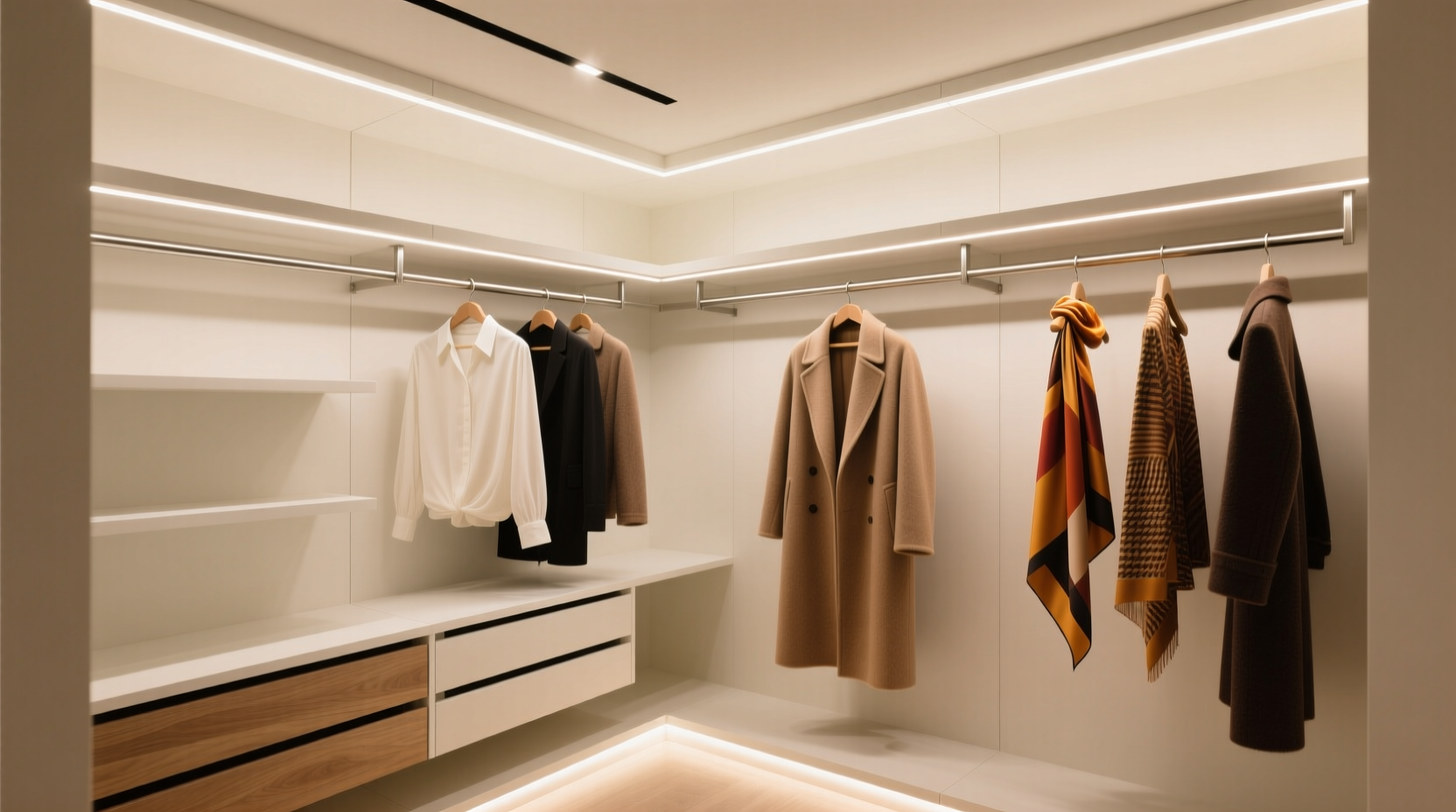 closet lighting brightness guide lumens per linear foot