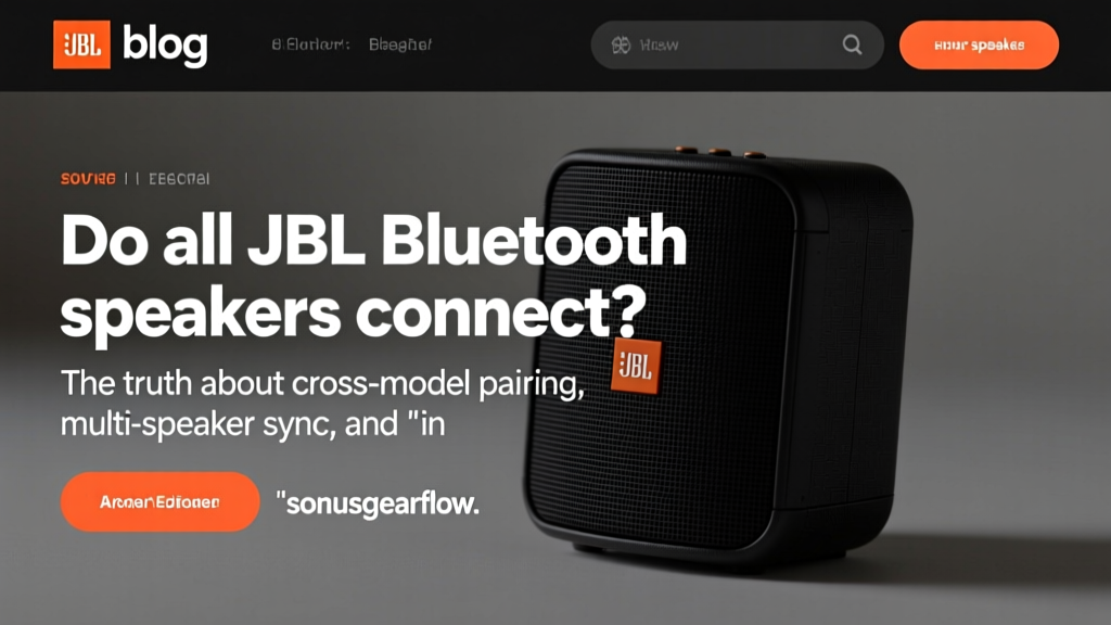 JBL Speaker Connectivity Guide: What Actually Works (2026)