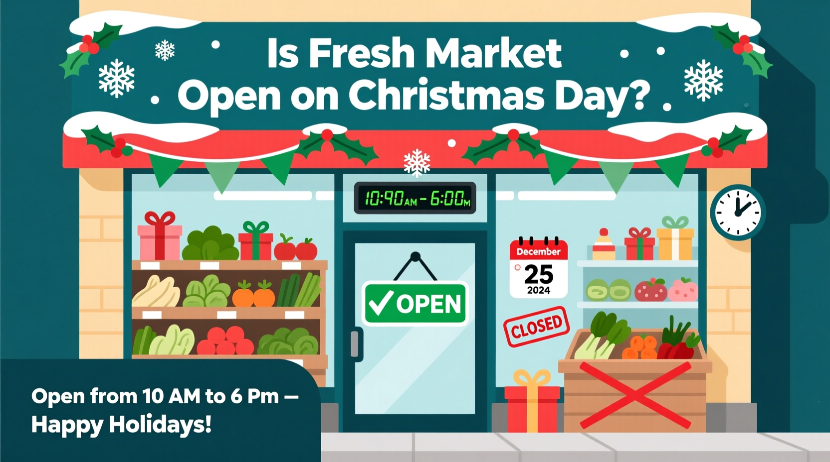 is fresh market open on christmas day