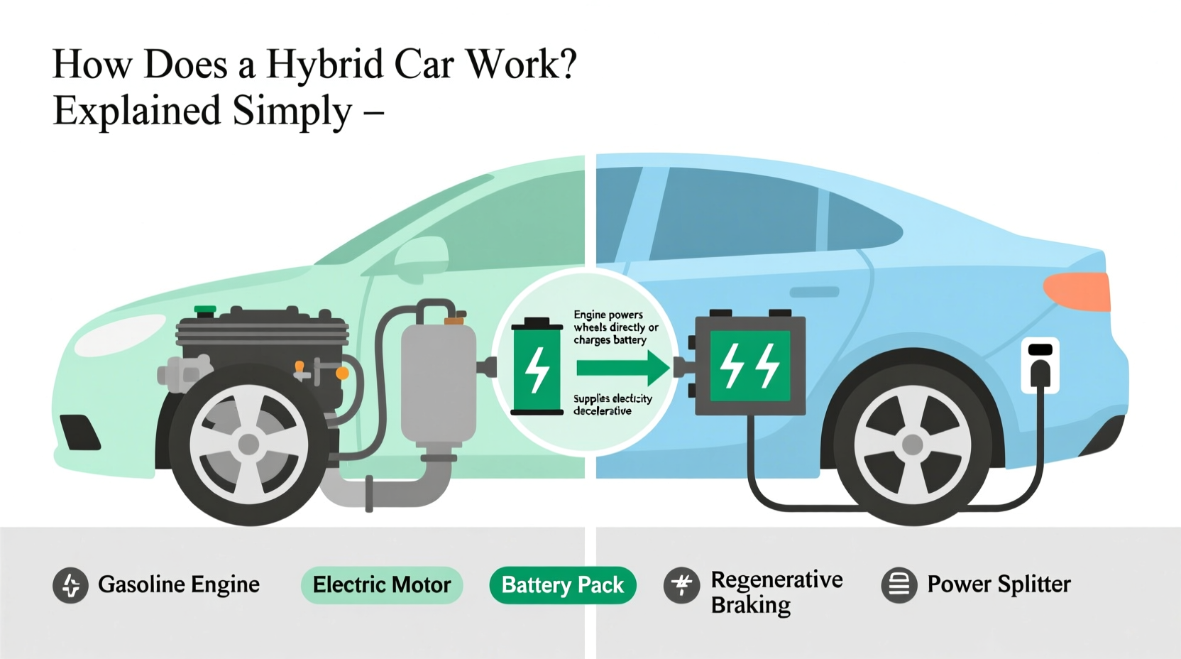how does a hybrid car work