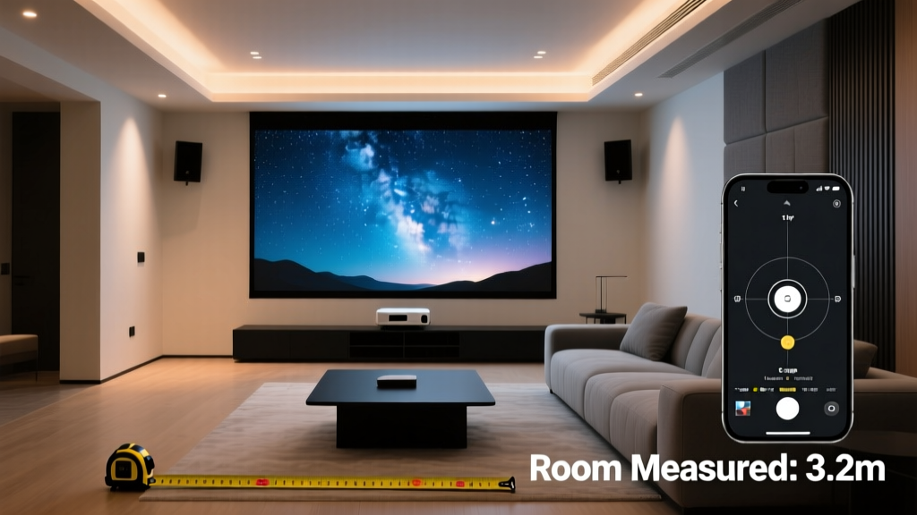 Projector Screen Sizes What Size Is Right For Your Room? The Only 5-Step Room-Measured Guide That Prevents Oversized Screens, Washed-Out Images, and Seating Regrets