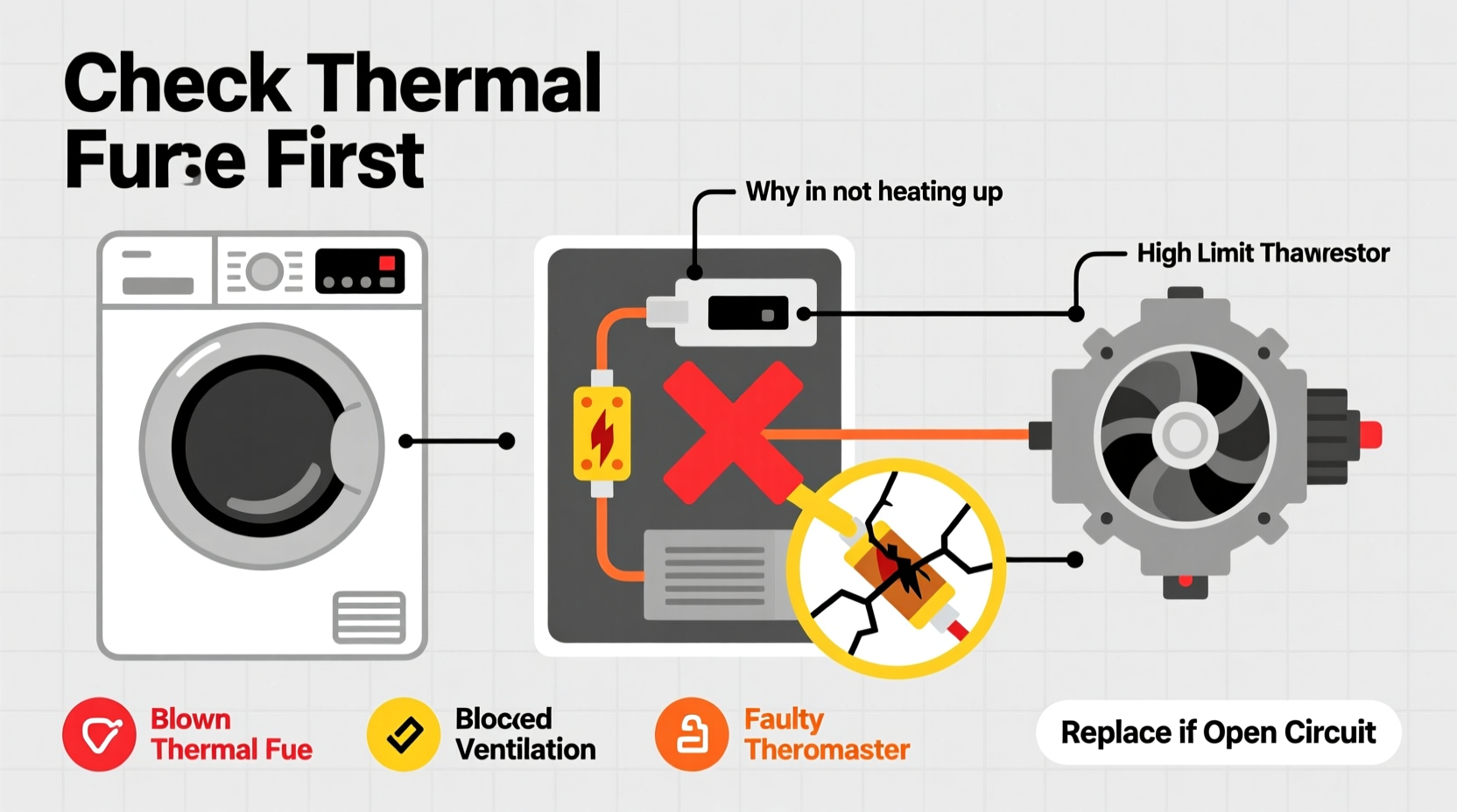 why is my dryer not heating up simple thermal fuse checks