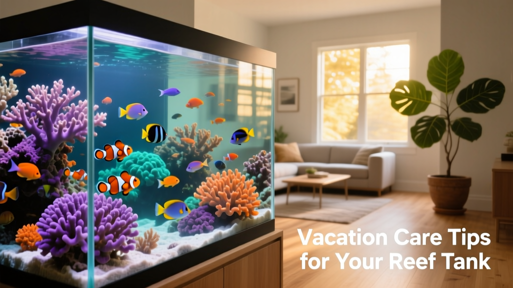 Well-maintained home aquarium with healthy corals and fish