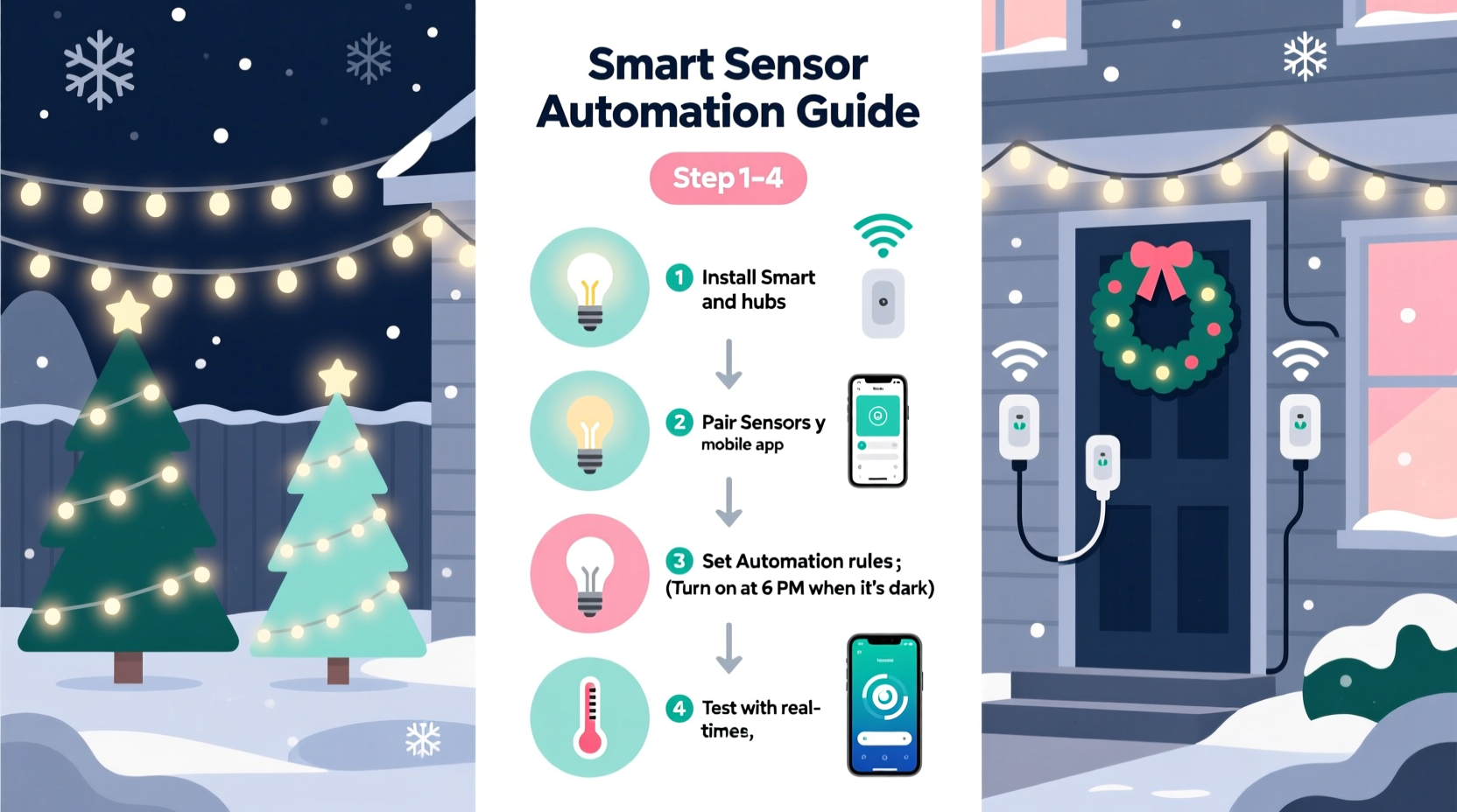 how to use smart sensors to automate your christmas decoration lighting
