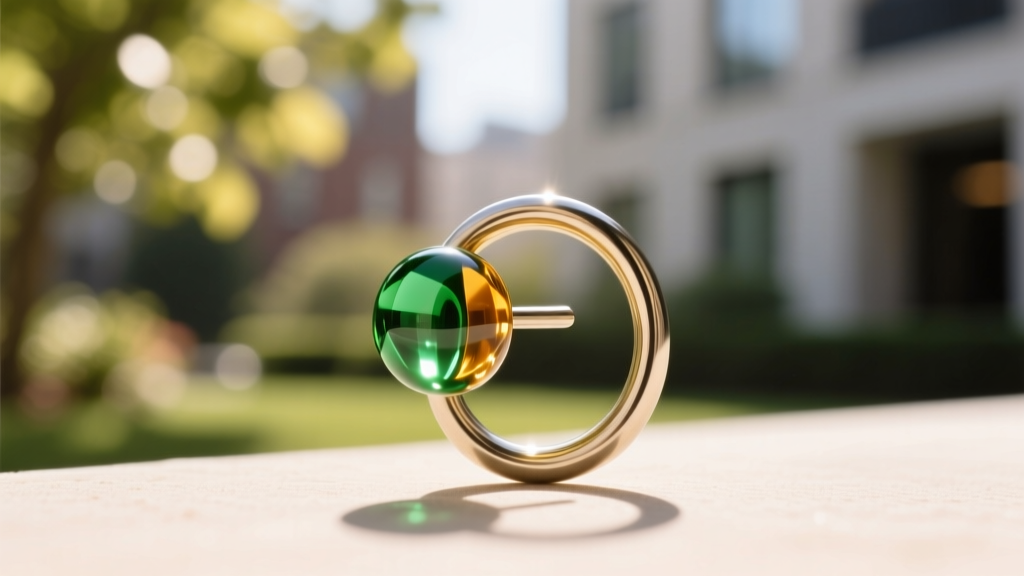 Close side profile of a 6mm recycled glass bead stud in a helix piercing, highlighted by bright, warm natural sunlight outdoors.