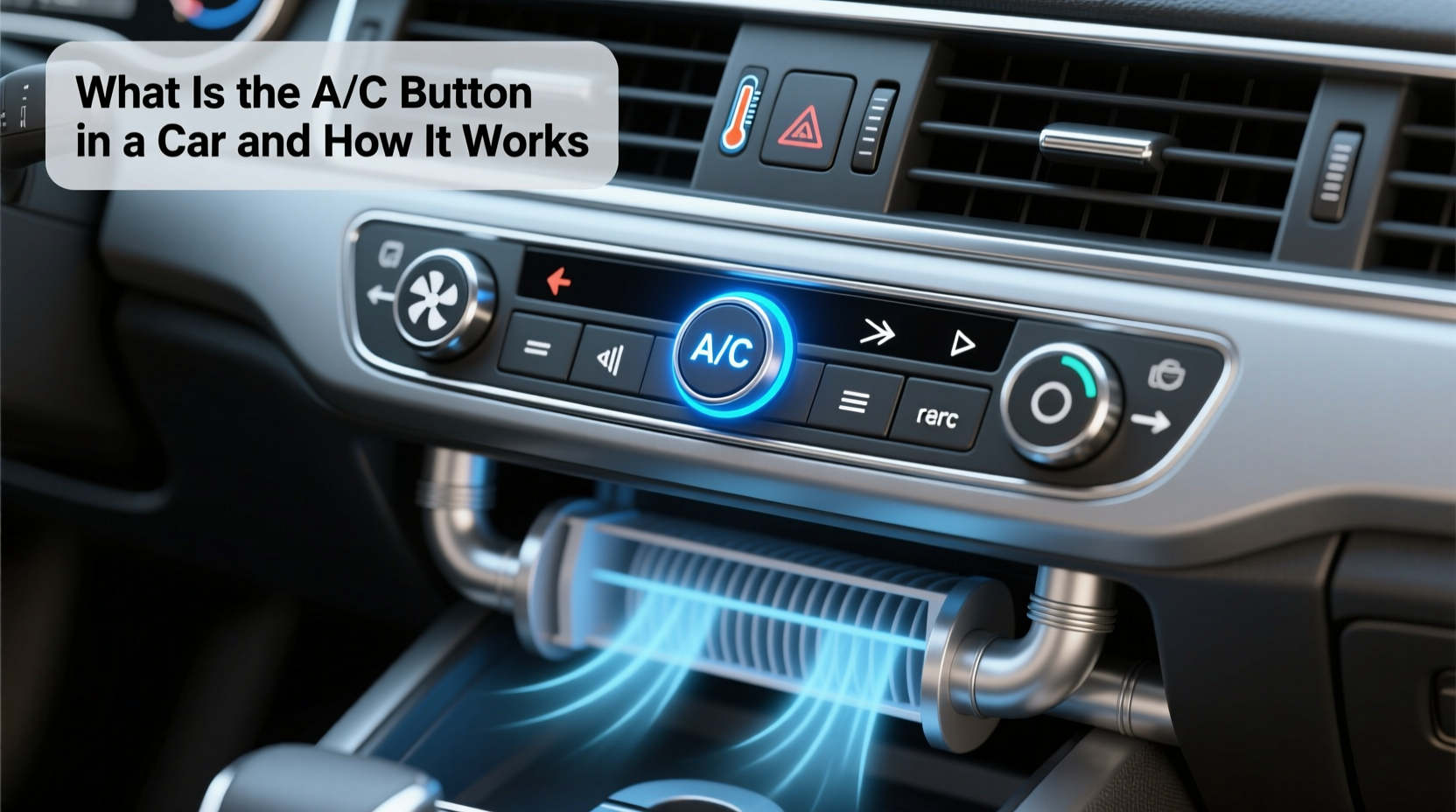 a c button in car