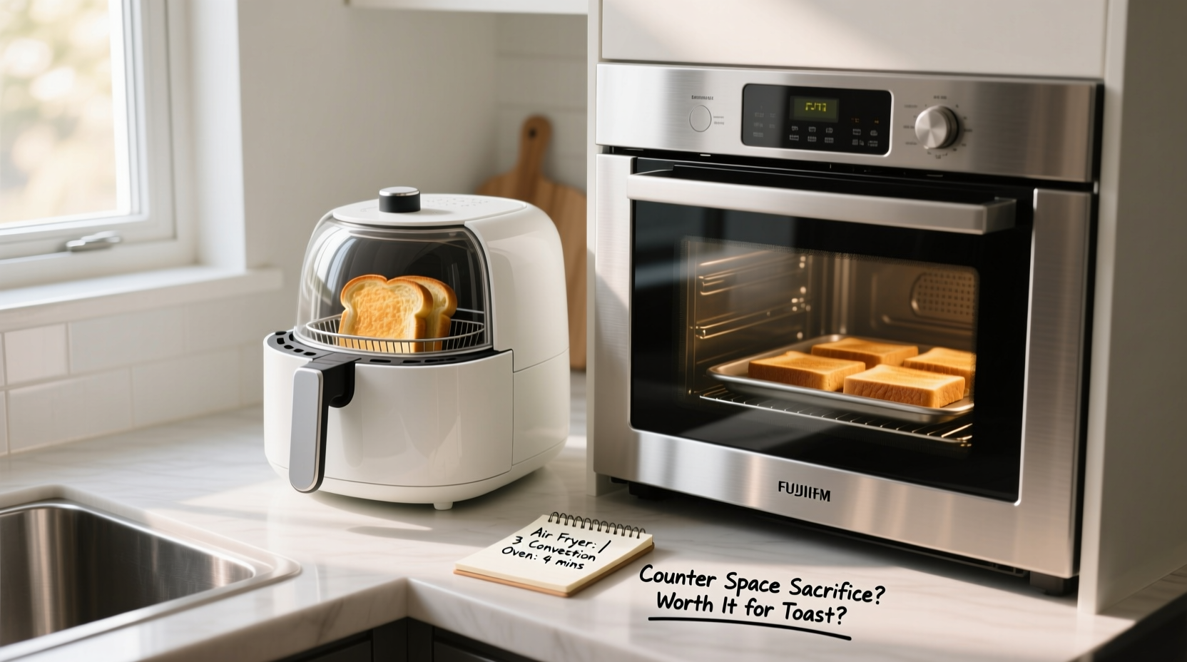 air fryer vs convection oven is the counter space sacrifice worth it for toast