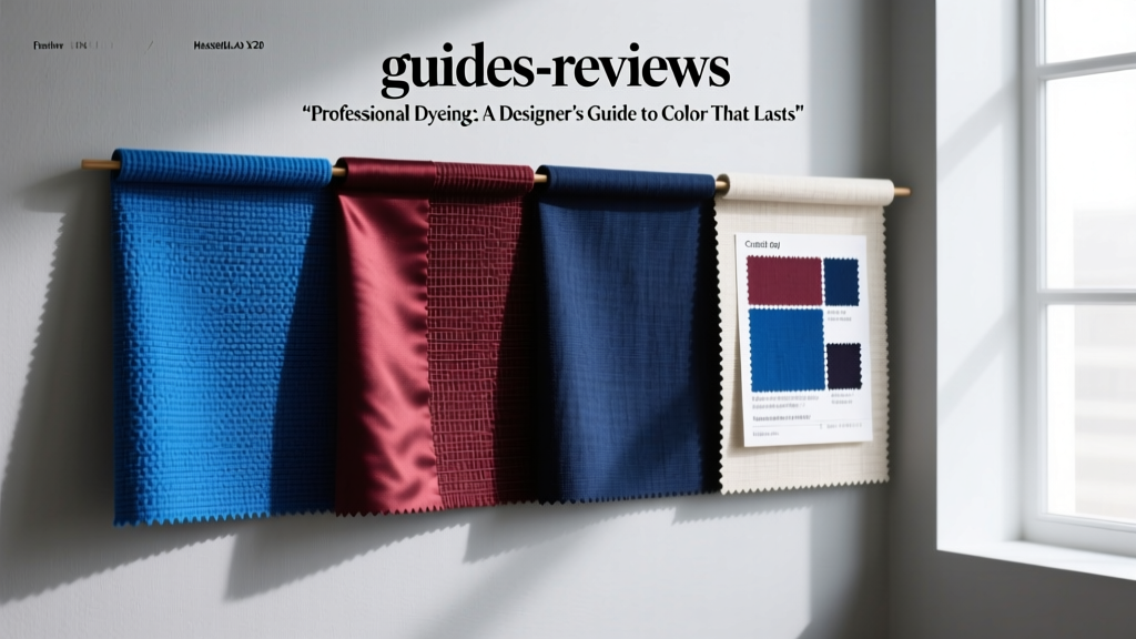 Professional Dyeing: A Designer’s Guide to Color That Lasts