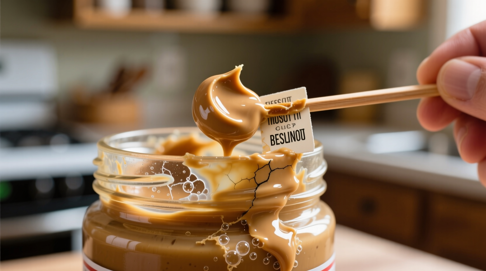 remove sticky price tags with peanut butter