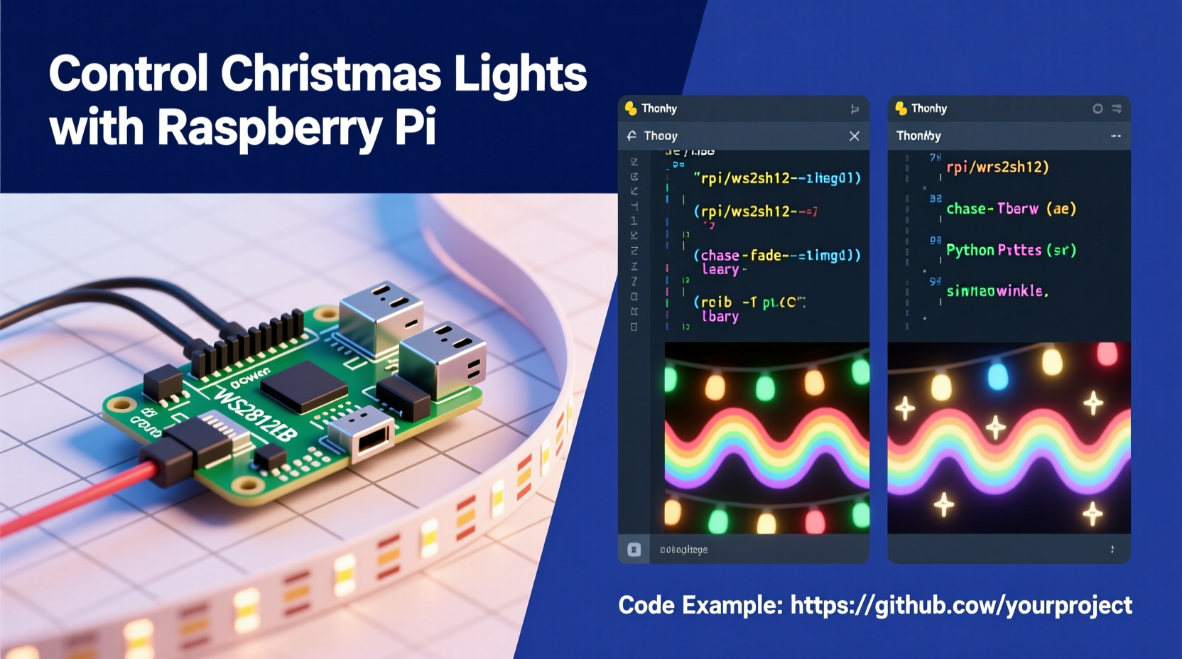 how to program a raspberry pi to control christmas light patterns